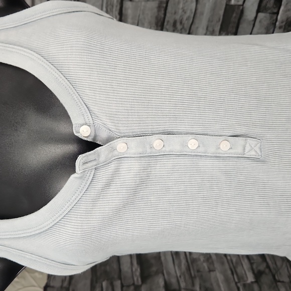 Aerie Ribbed Henley No BS Tank - Picture 3 of 6